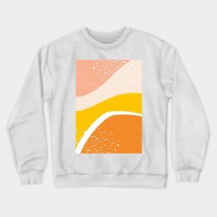 Modern Abstract Organic Shapes in Pink, Yellow and Orange Crewneck Sweatshirt